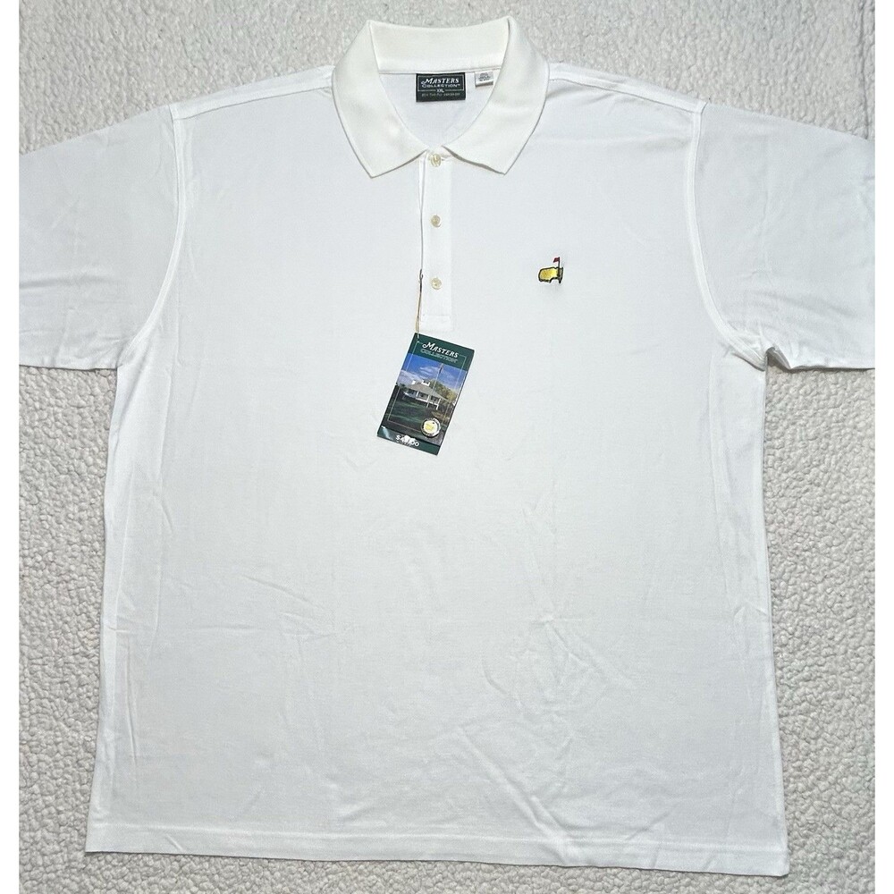 NWT Masters Collection Mens XXL Golf Polo Shirt White Mercerized Cotton New 2XL